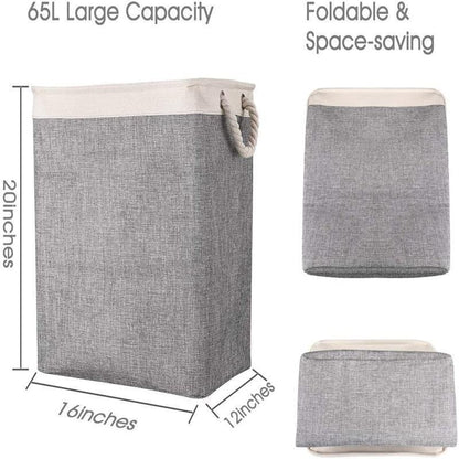 Laundry Hamper Foldable Water-Resistant Lightweight Fabric