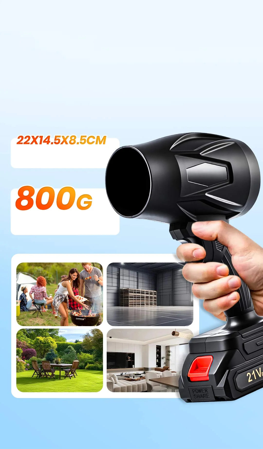Leaf And Snow Blower Cordless Lightweight Handheld