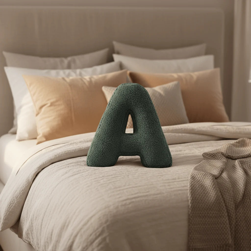 Letter Pillow Soft Velvet Personalized Alphabet Design