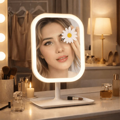 Makeup Mirror LED Three Light Modes USB Rechargeable