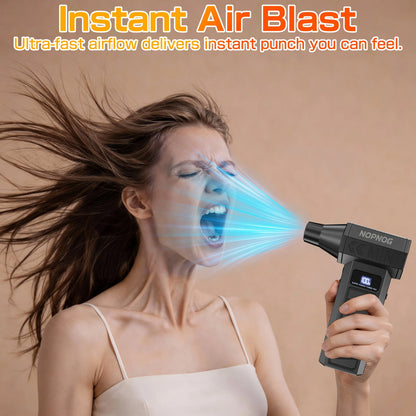 Mini Air Blower & Vacuum Cordless USB-C Rechargeable 3 Nozzles