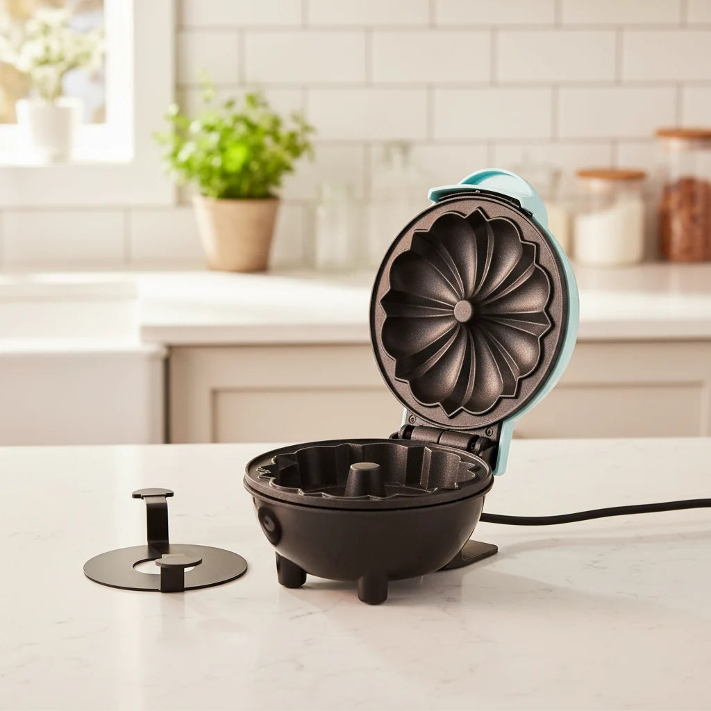Mini Bundt Cake Maker Nonstick Plates Compact Design
