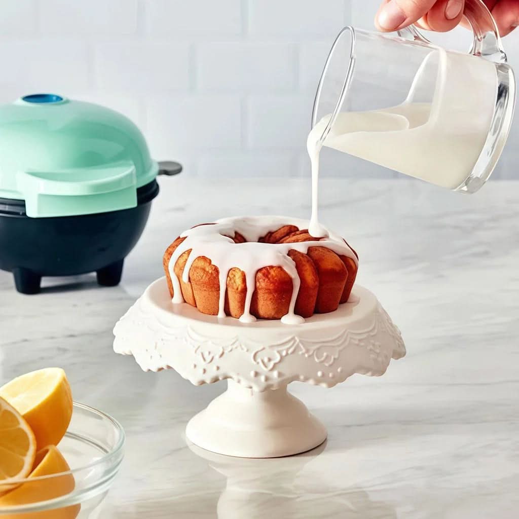 Mini Bundt Cake Maker Nonstick Plates Compact Design