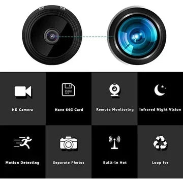 Mini Security Camera 1080p Night Vision Two-Way Audio