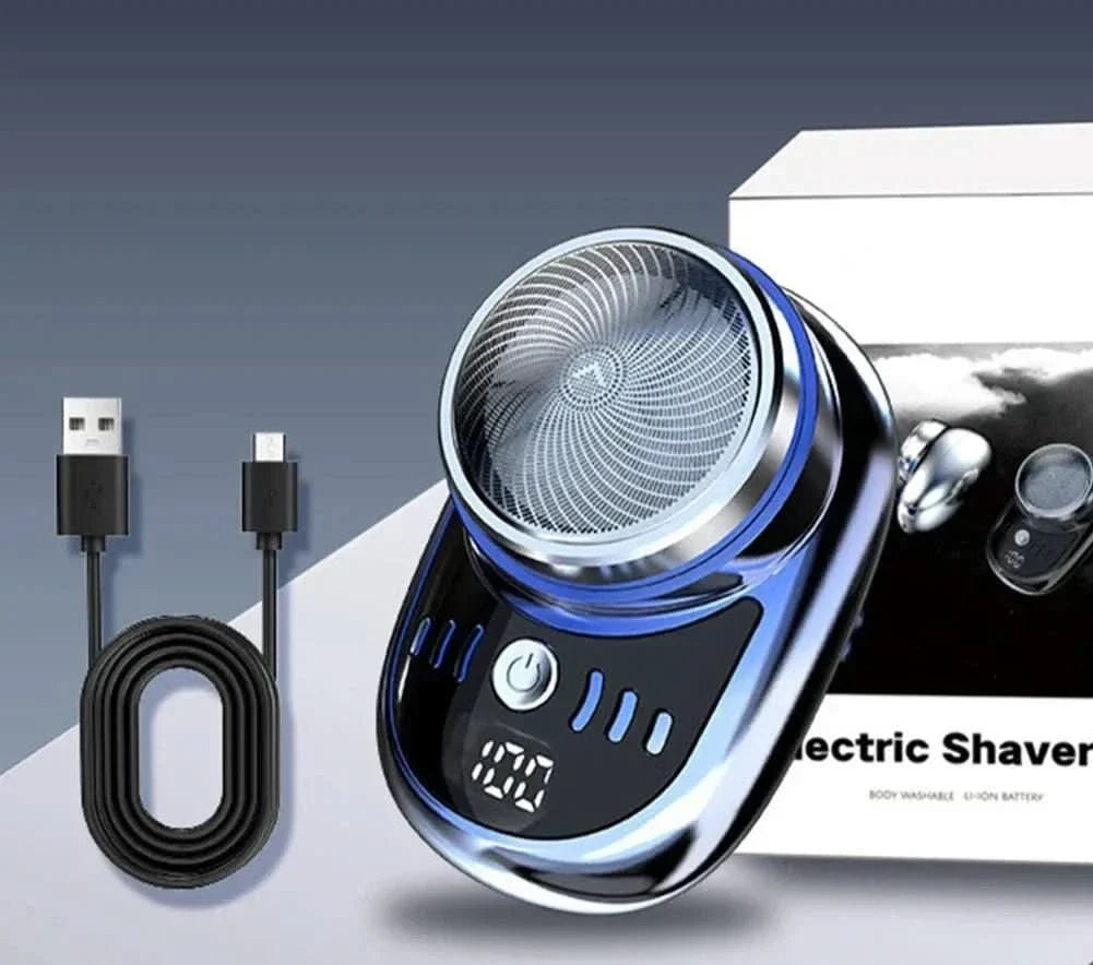 Mini Shaver Compact USB-Rechargeable Digital Battery Display