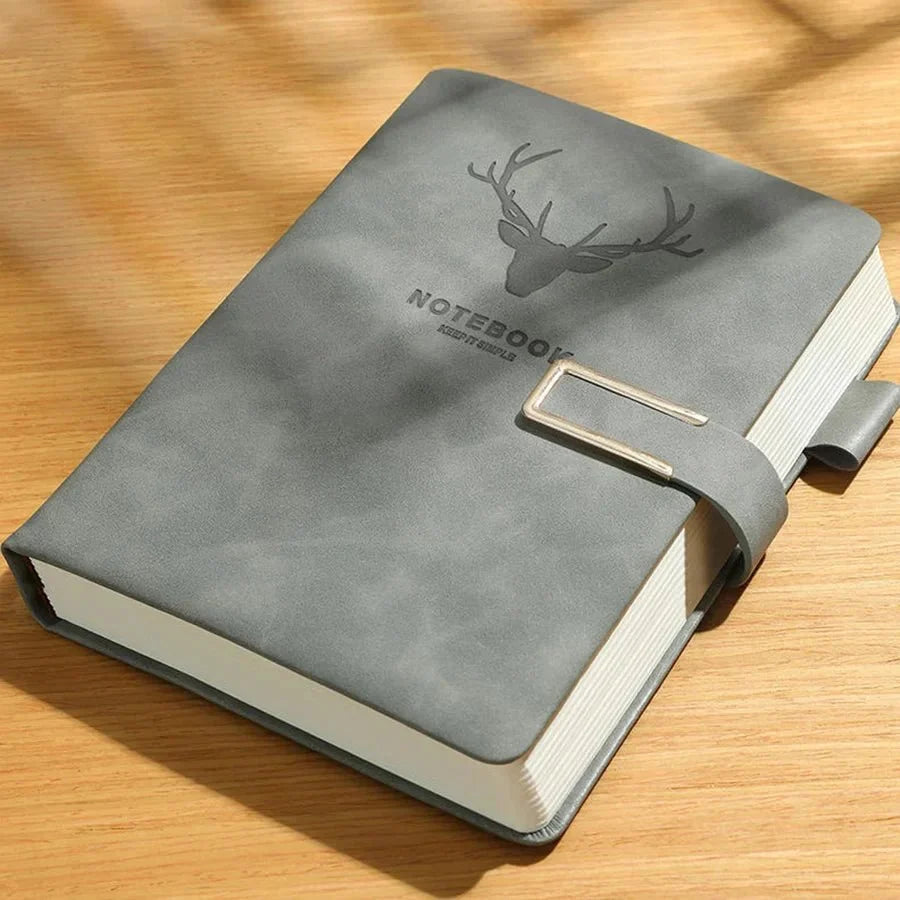 Notebook Genuine Leather Cover Integrated Bookmark 200 Pages