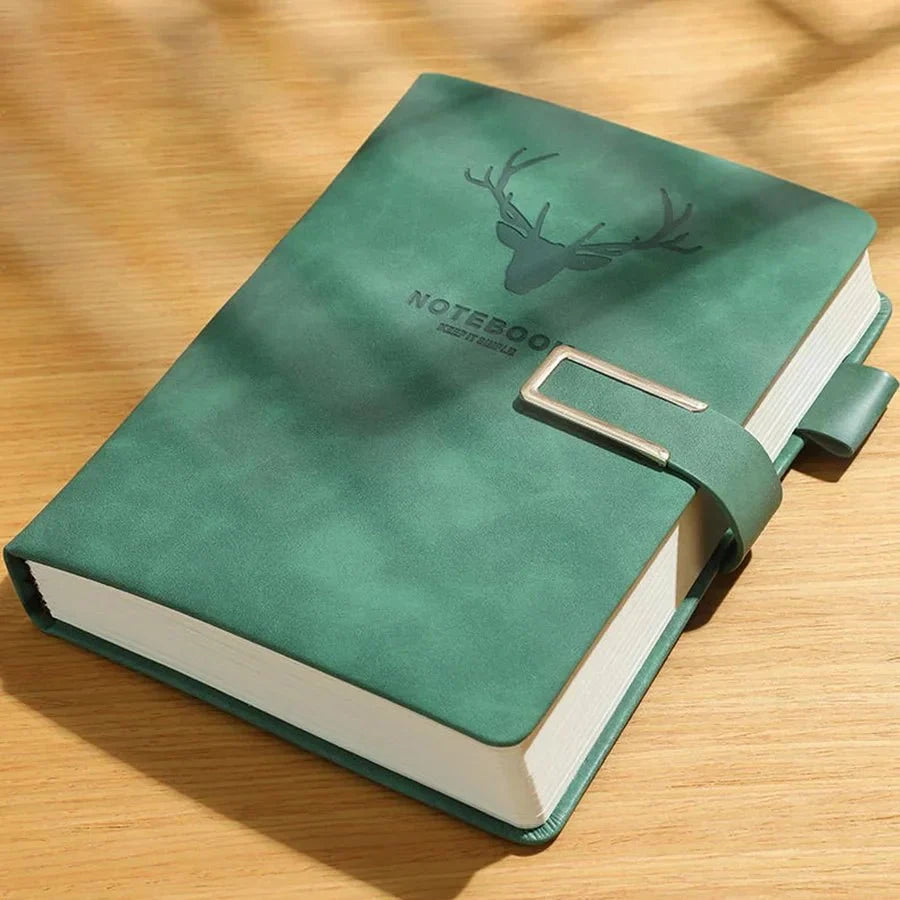 Notebook Genuine Leather Cover Integrated Bookmark 200 Pages