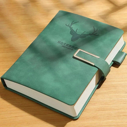 Notebook Genuine Leather Cover Integrated Bookmark 200 Pages