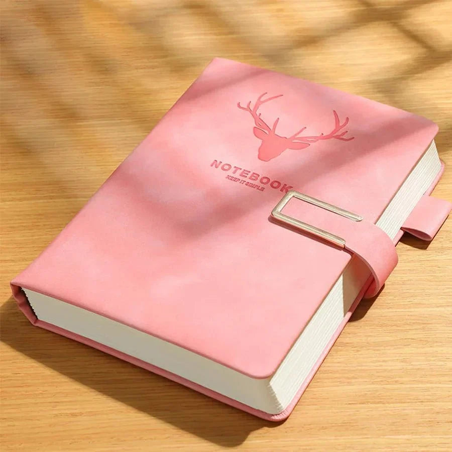 Notebook Genuine Leather Cover Integrated Bookmark 200 Pages