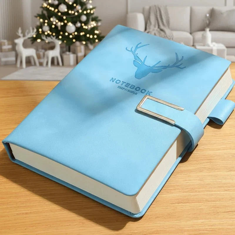 Notebook Genuine Leather Cover Integrated Bookmark 200 Pages