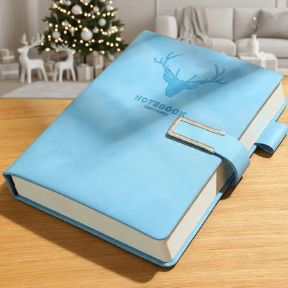 Notebook Genuine Leather Cover Integrated Bookmark 200 Pages