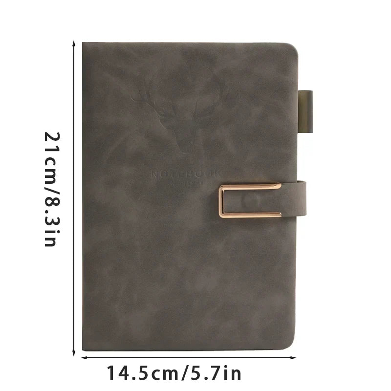 Notebook Genuine Leather Cover Integrated Bookmark 200 Pages