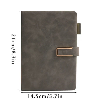Notebook Genuine Leather Cover Integrated Bookmark 200 Pages