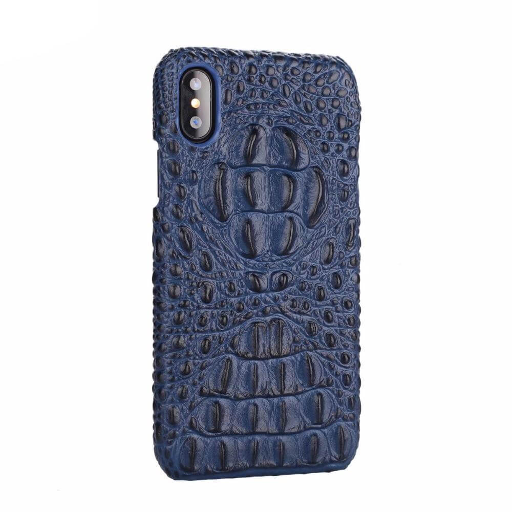Phone Case Genuine Leather Crocodile Texture For iPhone Models 7- X