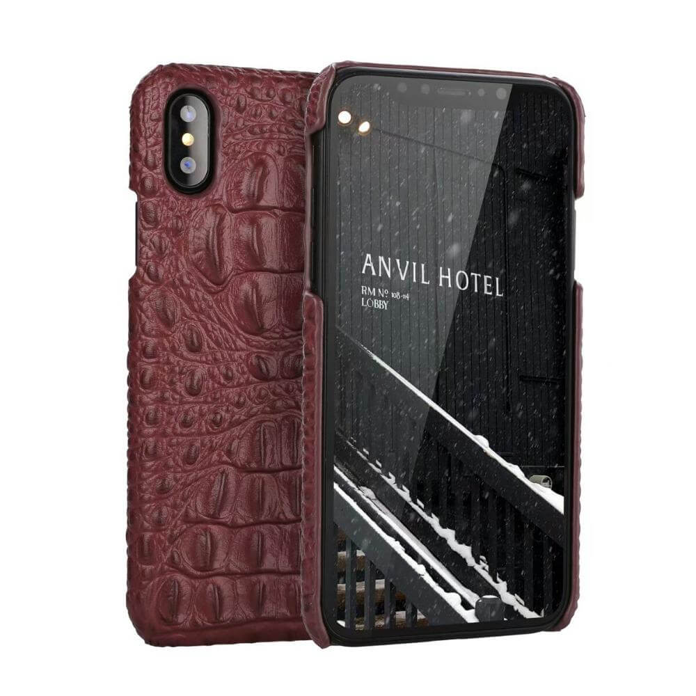 Phone Case Genuine Leather Crocodile Texture For iPhone Models 7- X