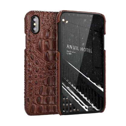 Phone Case Genuine Leather Crocodile Texture For iPhone Models 7- X