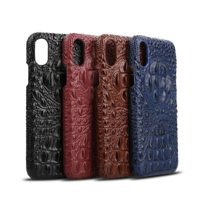 Phone Case Genuine Leather Crocodile Texture For iPhone Models 7- X