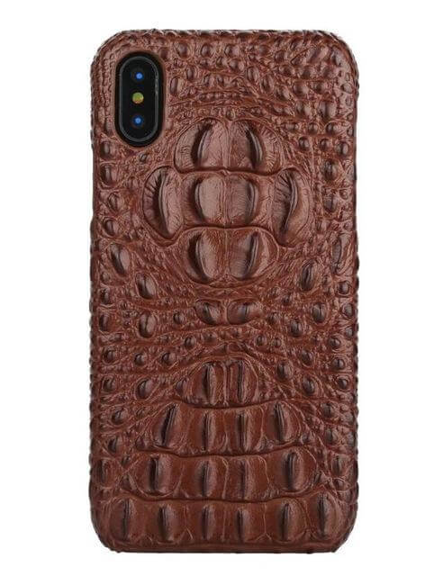 Phone Case Genuine Leather Crocodile Texture For iPhone Models 7- X
