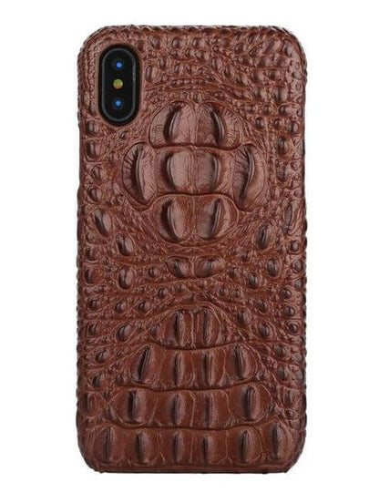 Phone Case Genuine Leather Crocodile Texture For iPhone Models 7- X