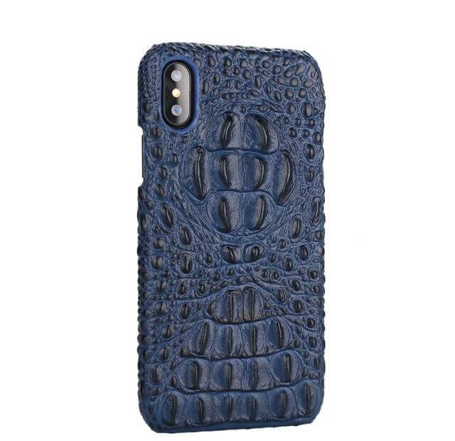 Phone Case Genuine Leather Crocodile Texture For iPhone Models 7- X