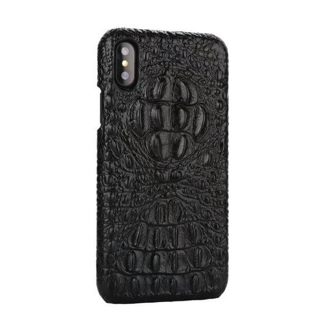 Phone Case Genuine Leather Crocodile Texture For iPhone Models 7- X