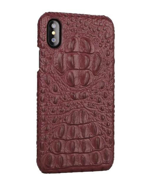 Phone Case Genuine Leather Crocodile Texture For iPhone Models 7- X