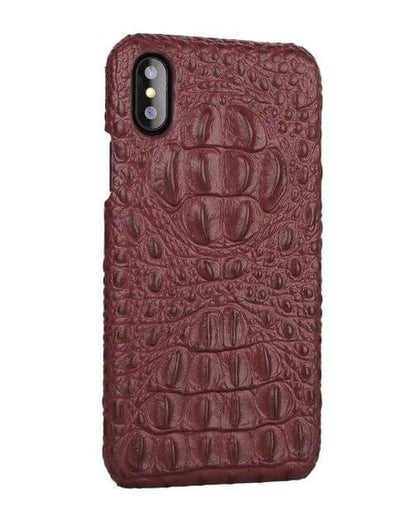 Phone Case Genuine Leather Crocodile Texture For iPhone Models 7- X