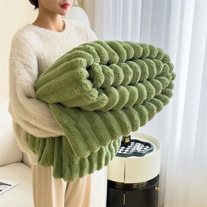 Plush Blanket Soft Warmth Machine Washable Multiple Sizes