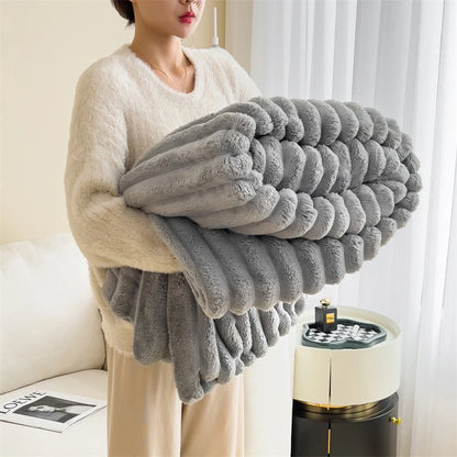 Plush Blanket Soft Warmth Machine Washable Multiple Sizes