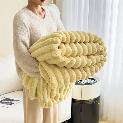 Plush Blanket Soft Warmth Machine Washable Multiple Sizes