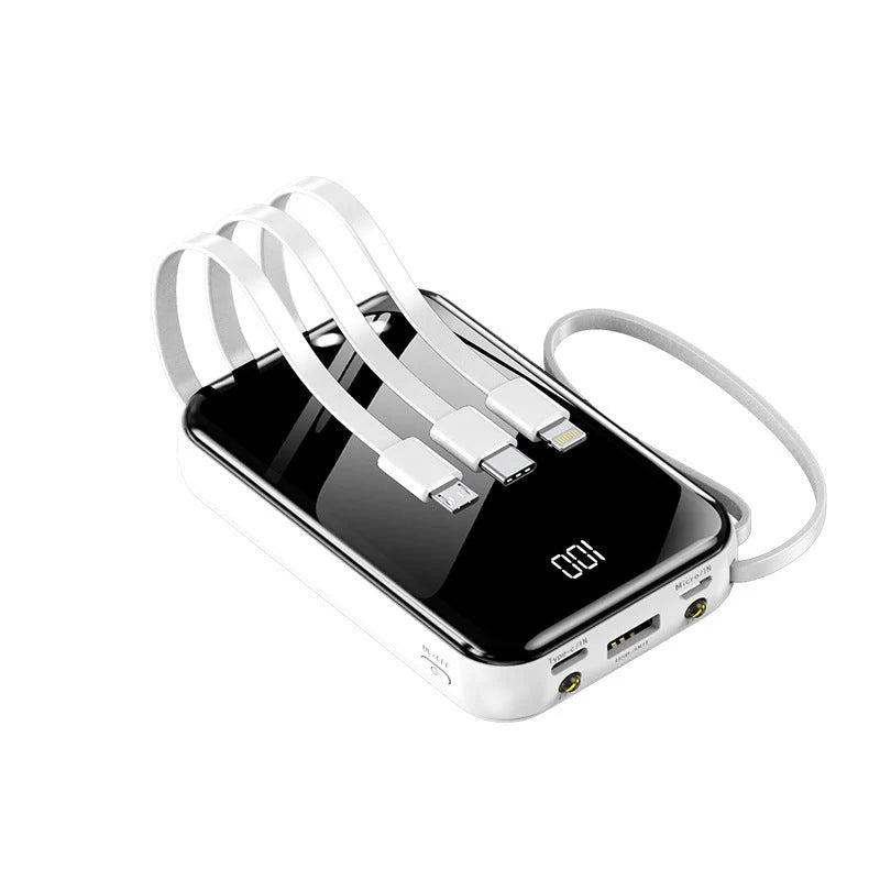 Power Bank Fast Charging Built-In Cables Digital Display