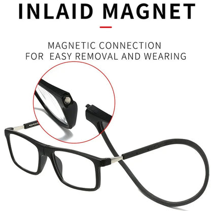 Reading Glasses Blue Light Filtering Magnetic Neck Strap Lightweight Frame