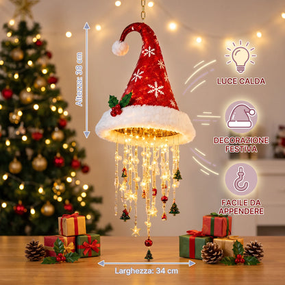 Santa Hat With Integrated LED Lights for Christmas Parties