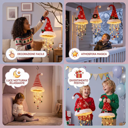 Santa Hat With Integrated LED Lights for Christmas Parties