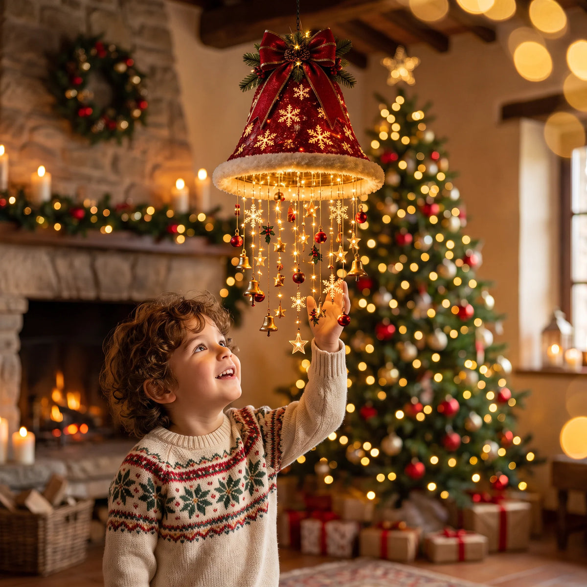 Santa Hat With Integrated LED Lights for Christmas Parties