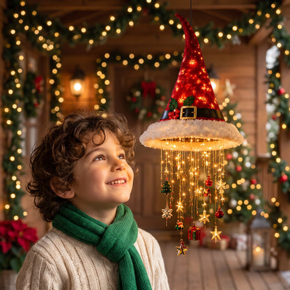 Santa Hat With Integrated LED Lights for Christmas Parties