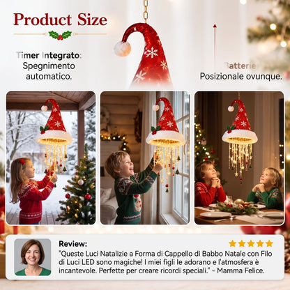 Santa Hat With Integrated LED Lights for Christmas Parties