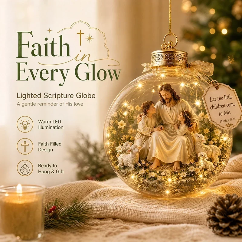 Scripture Ornament Lighted Miniature Scene Keepsake