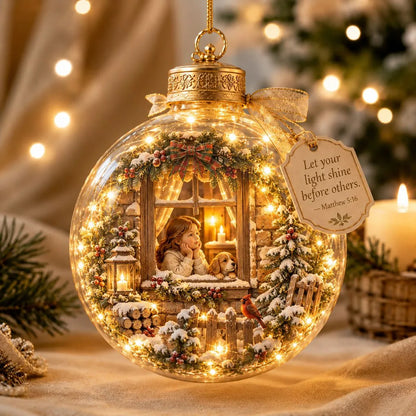 Scripture Ornament Lighted Miniature Scene Keepsake