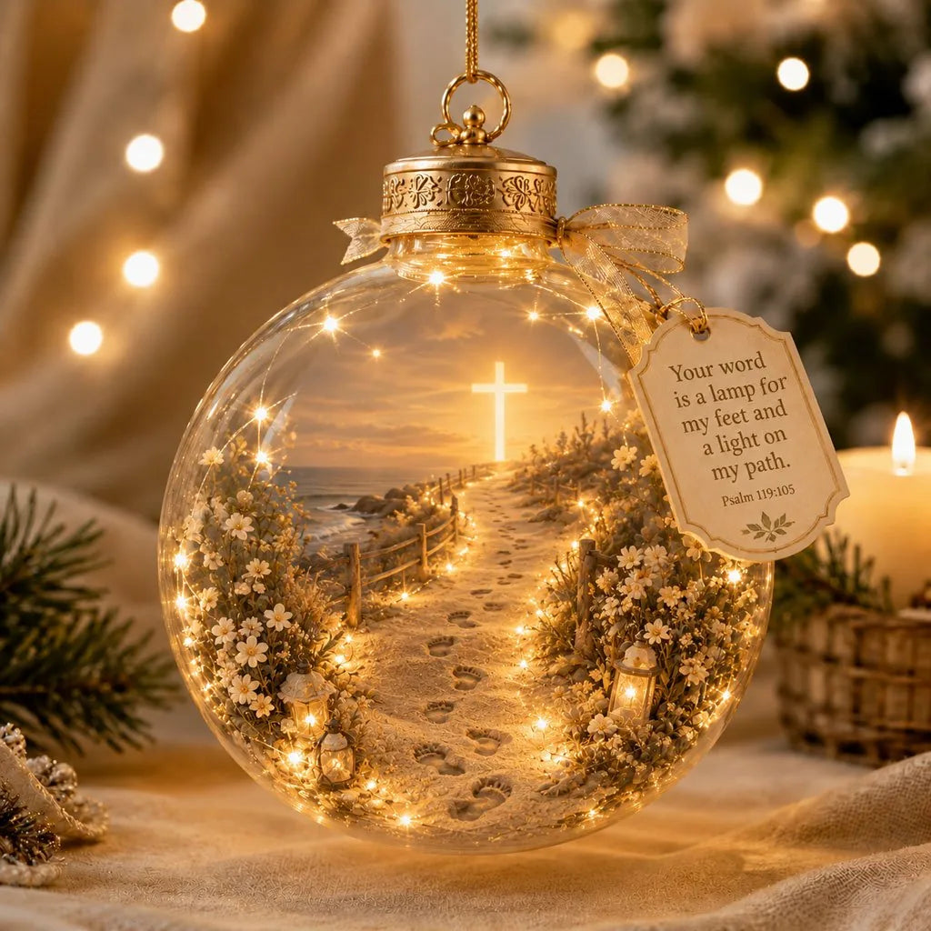 Scripture Ornament Lighted Miniature Scene Keepsake