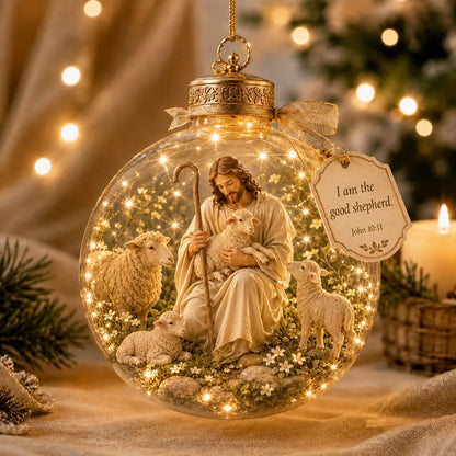 Scripture Ornament Lighted Miniature Scene Keepsake