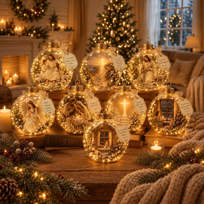 Scripture Ornament Lighted Miniature Scene Keepsake