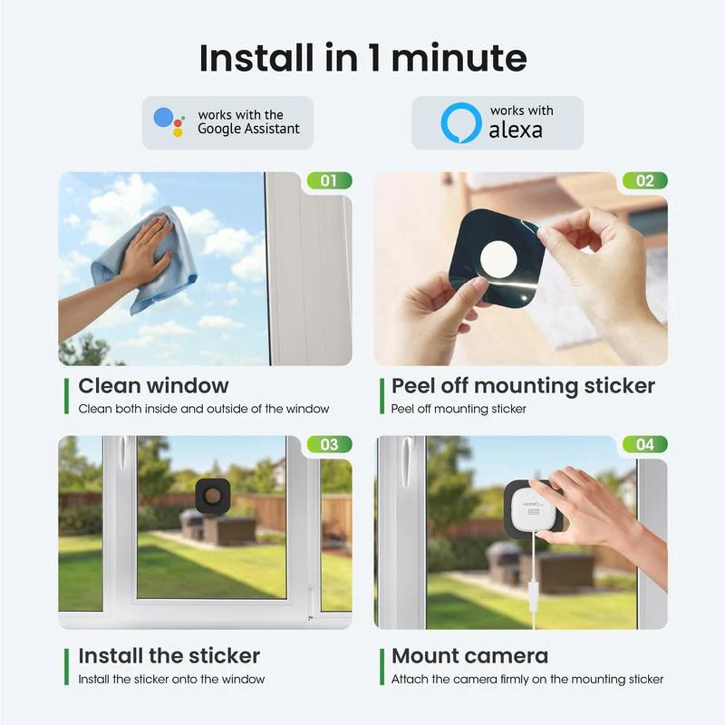 Security Camera HDR Wide-Angle Night Vision Motion Alerts