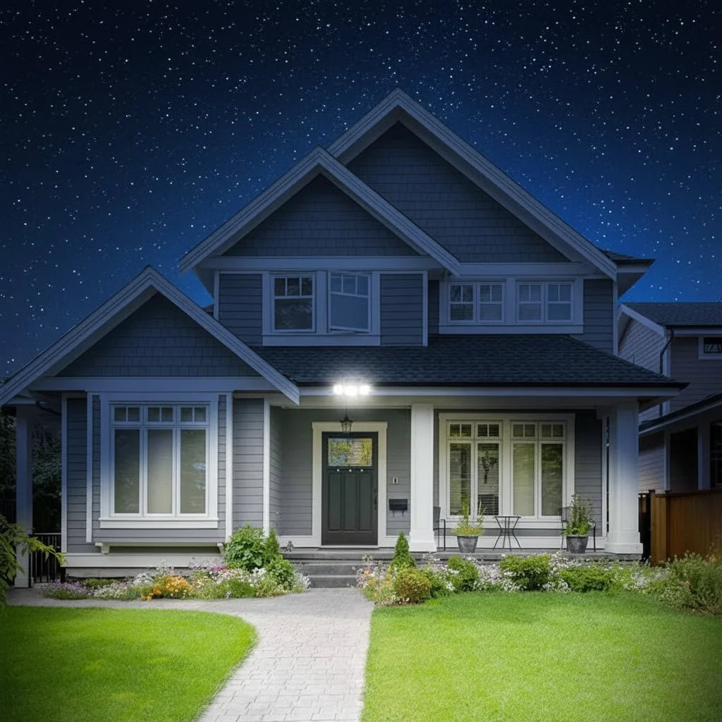 Security Light Solar-Powered Motion Sensor 2500 Lumens