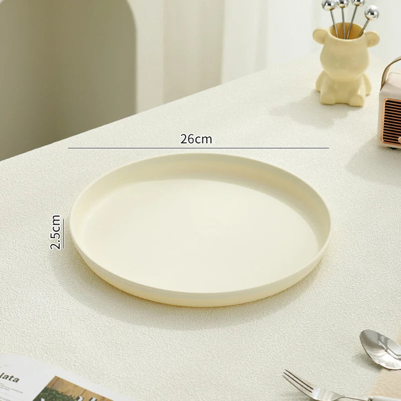 Serving Tray Round Plastic Easy-Clean Surface Multiple Sizes