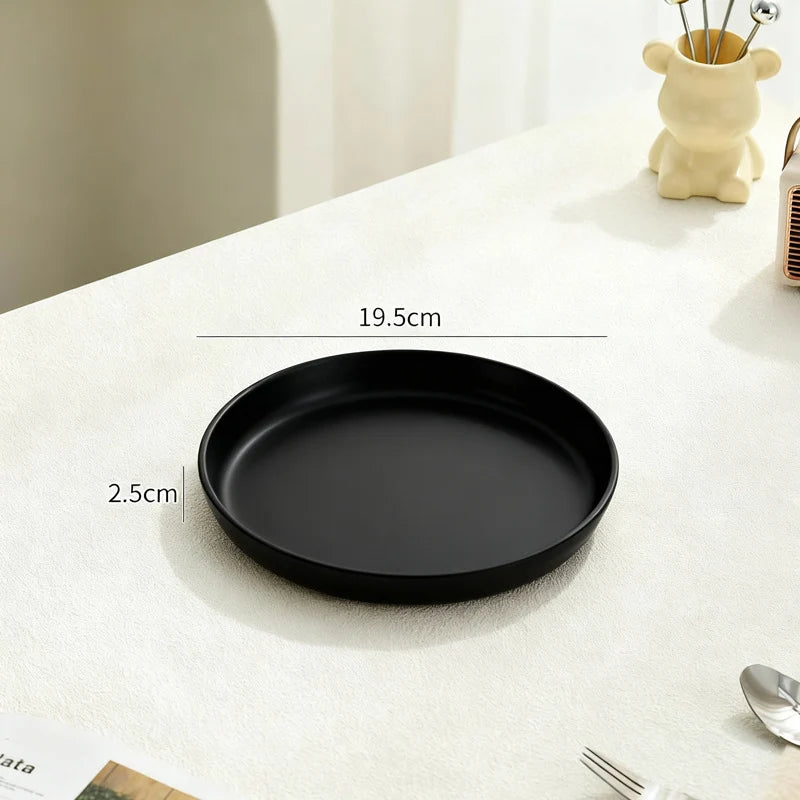 Serving Tray Round Plastic Easy-Clean Surface Multiple Sizes