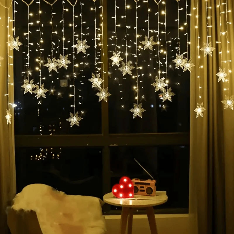 Snowflake String Lights USB Powered 13.1 Ft Length