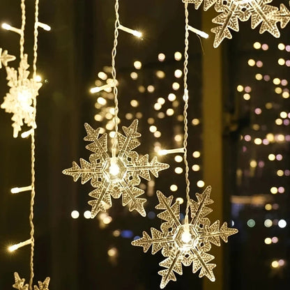 Snowflake String Lights USB Powered 13.1 Ft Length