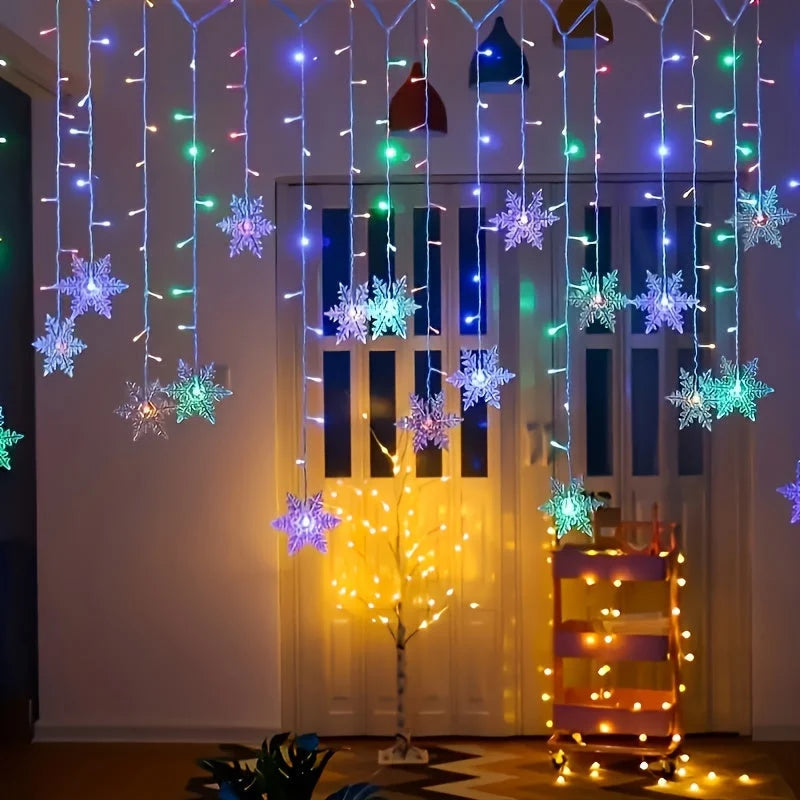 Snowflake String Lights USB Powered 13.1 Ft Length