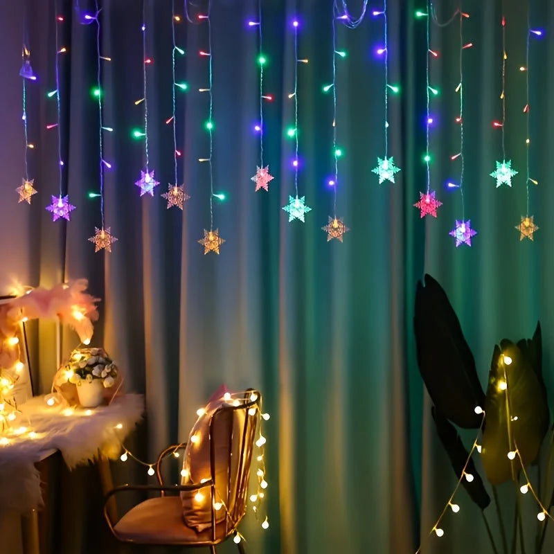 Snowflake String Lights USB Powered 13.1 Ft Length